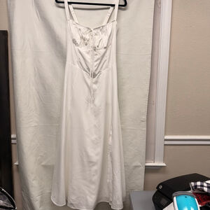 Women's GLNEGE White Corset Maxi Dress XXL